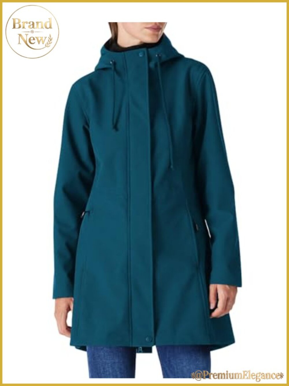 Waterproof Fleece Lined Hooded Softshell Rain Coat Windproof